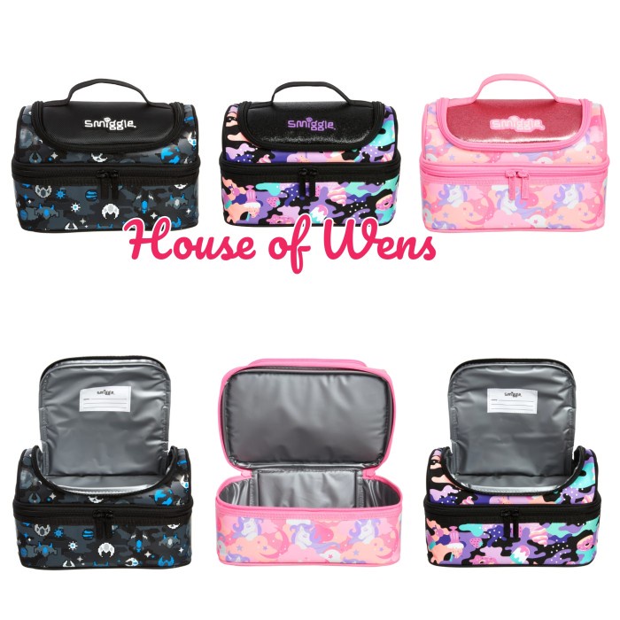 SMIGGLE HIDE DOUBLE DECKER LUNCHBOX ORIGINAL - TAS BEKAL SMIGGLE