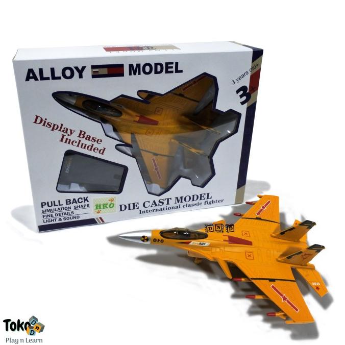 Mainan Anak Diecast Metal Alloy Model Pesawat Jet Tempur F-15 Fighter