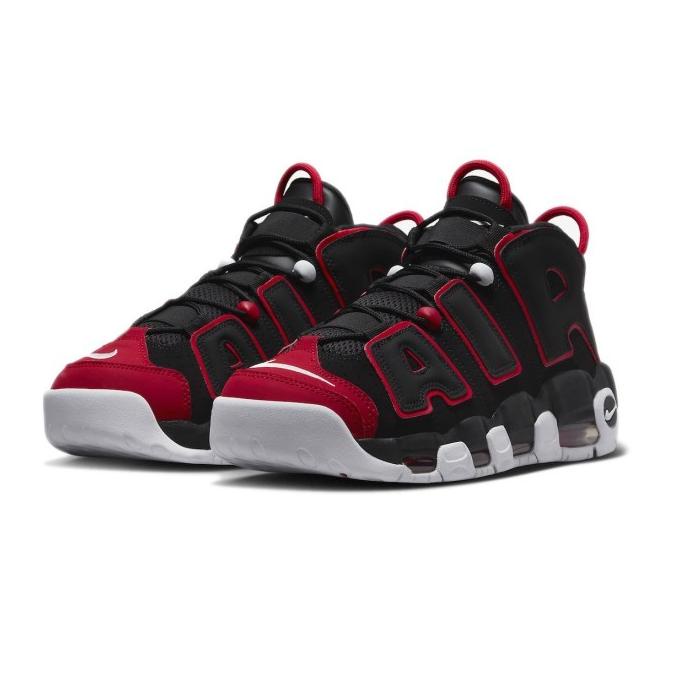 Nike Air More Uptempo Kids Red Toe Original Sepatu Sneakers Anak