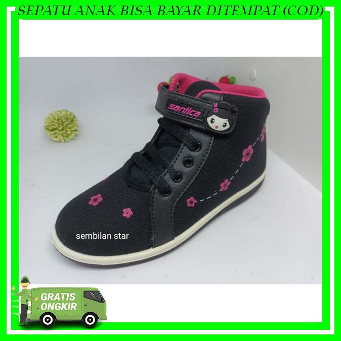 Sneakers Sekolah  Hitam Spatu Sekolah Warna Putih Sneakers High Top Spatu Sklh Hitam Polos Sepatu An
