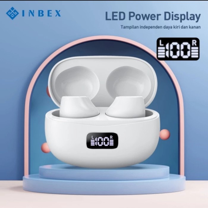 earphone wireles Inbex TWS wireless bluetooth gaming Headset Low Latency - Putih-JS102 B6D5 earphone