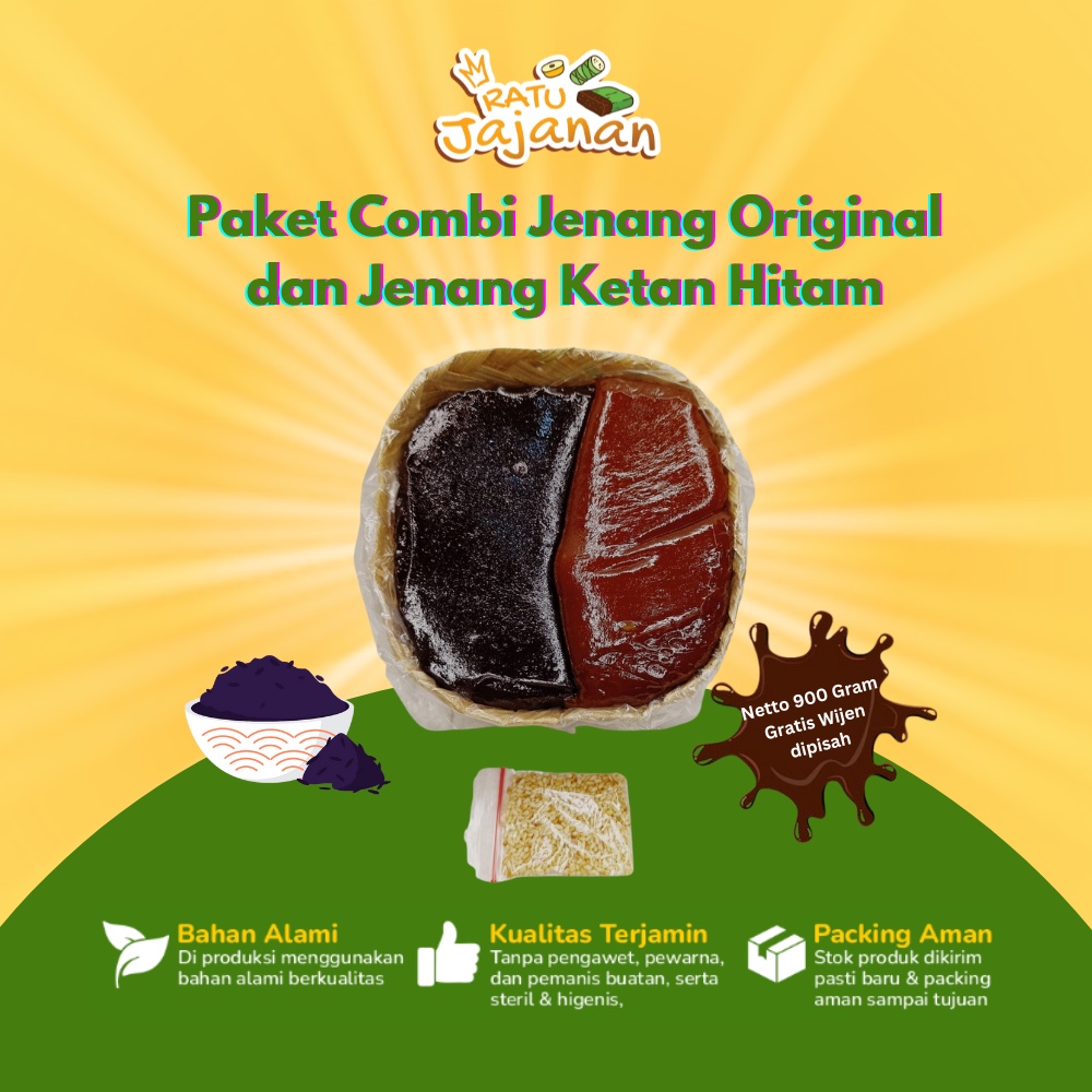 

Paket Combi Jenang Ketan Hitam + Jenang Original Ratu Jajanan