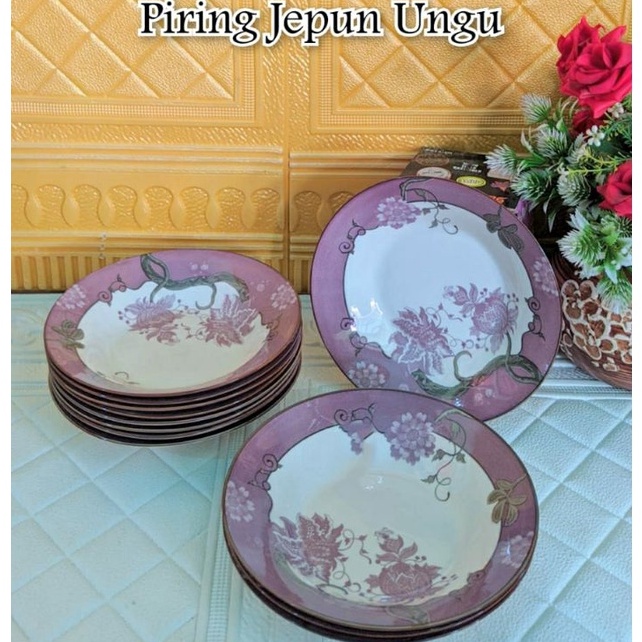 ⇰| Terbaru | COD Piring Makan Keramik Jepun , Piring Keramik Motif Jepun Bunga  / Piring Makan Keram