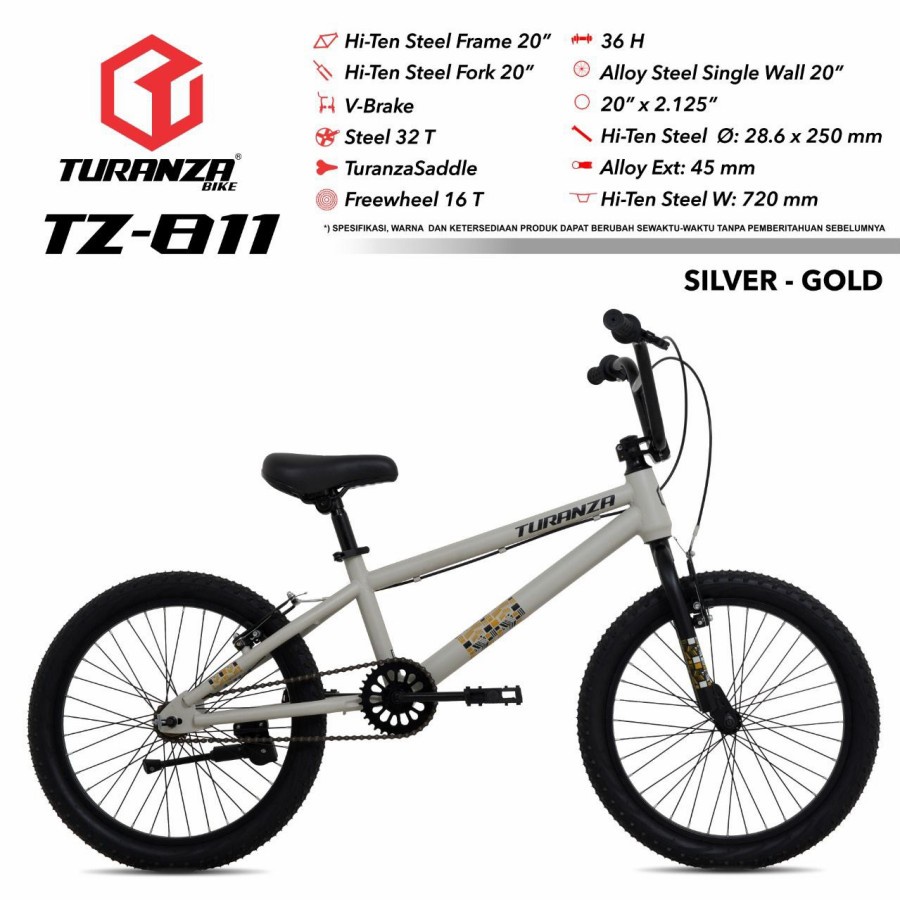 sepeda anak BMX 20 TURANZA TZ-811Original GARANSI 5 Thn