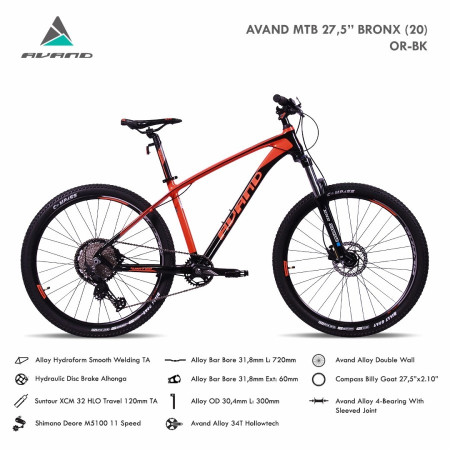 sepeda gunung 27,5 AVAND BRONX Original Garansi 5 tahun