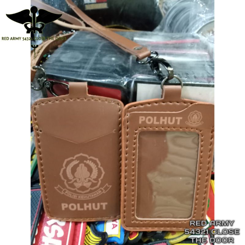 

ID Card Holder Tali Lanyard Name Tag Logo POLHUT