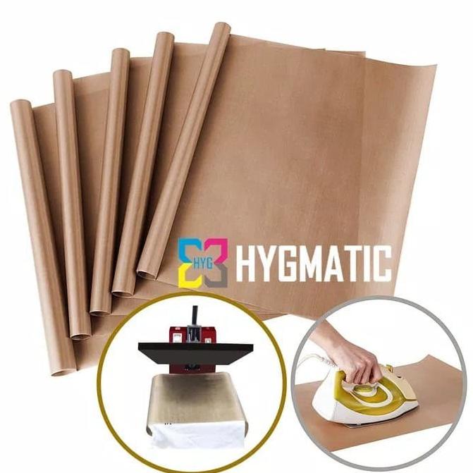

Kertas Teflon GOLD Premium Glossy 40 x 60 cm sablon, press mesin, dll