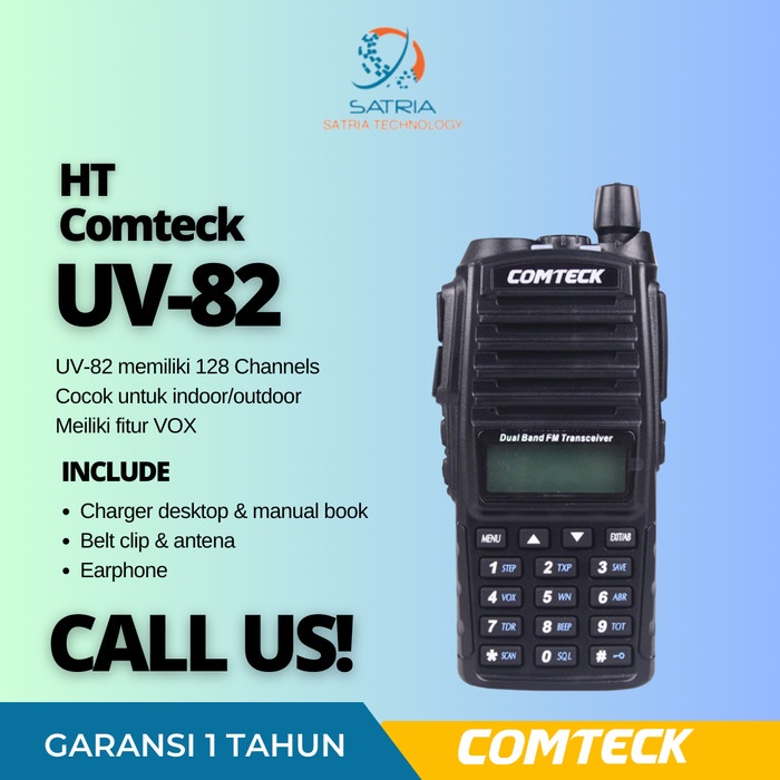 HT Comteck UV-82 Dual Band VHF - UHF Radio FM - BG100167 original bergaransi termurah