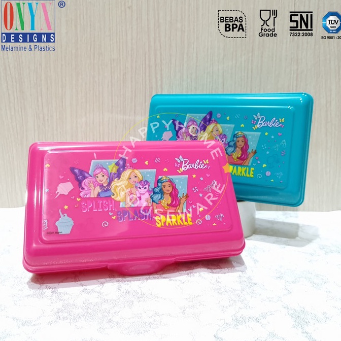 MURAH MERIAH. ONYX Barbie Stay Fantasy Sandwich Box 1100ml /Kotak Bekal /Lunch Box