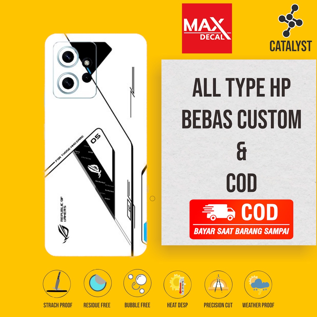 (Buy 1 Get 2) Garskin Skin Redmi Note 12 4G - RG - 1, Kode - B7ZZ Bisa Custom - Sticker Case