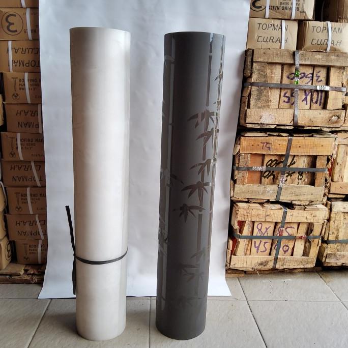 New Fiber Piber Viber Plat Pagar Plastik Penutup Pagar Motif Bambu Murah