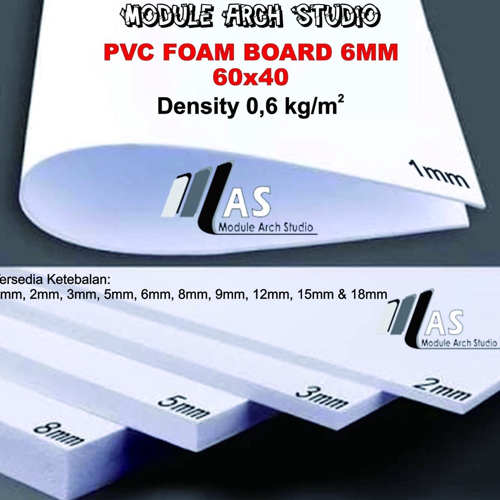 STOK TERBATAS. PVC 6mm / PVC Foam Board 6mm 60x40cm