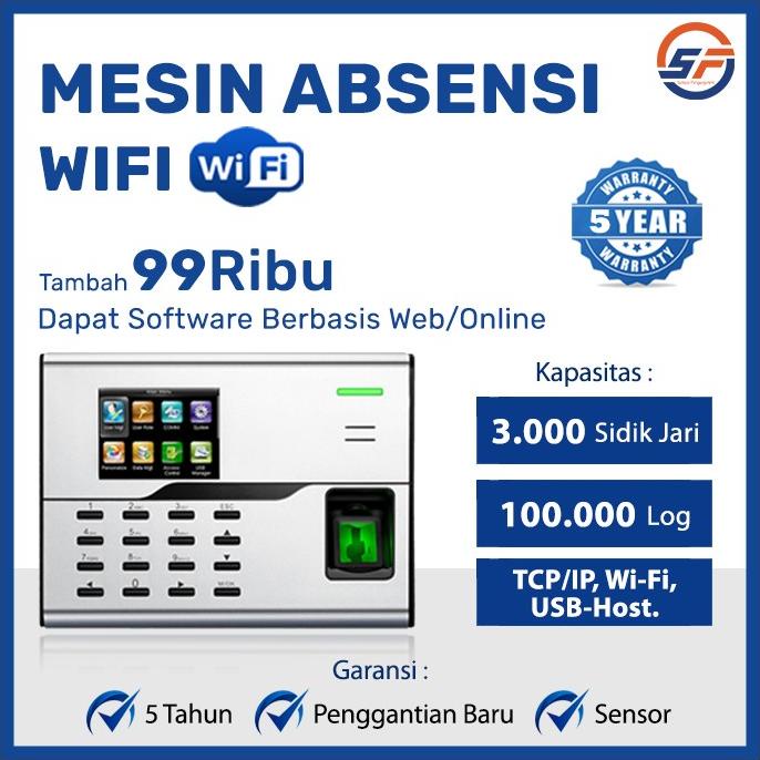 Mesin Absensi Wifi | Mesin Absen Fingerprint Icon Wifi Original Pengiriman Cepat