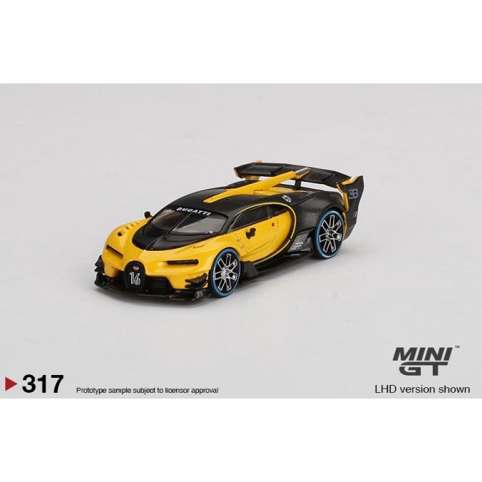 Mini GT 317 Bugatti Vision Gran Turismo Yellow