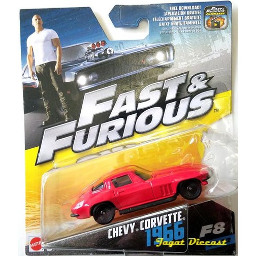 Mattel Fast & Furious 8 Chevy Corvette 1966 30 32 Skala 55
