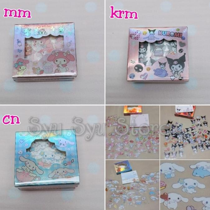 

New Set Memo Sticker Stiker Kuromi My Melody Cinnamoroll