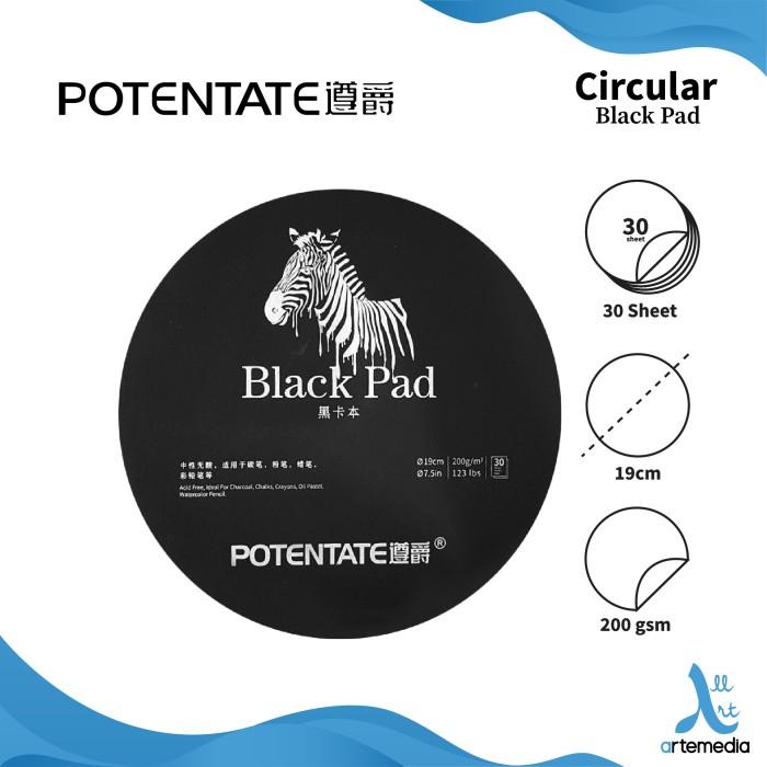 

Kertas Gambar Potentate 19cm Black Paper Circle Drawing Pad Best Seller