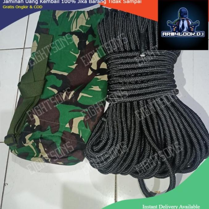Promo Tali Karmantel Carmantle Statis Jatah Tni Secure 12Mm X 50 Meter