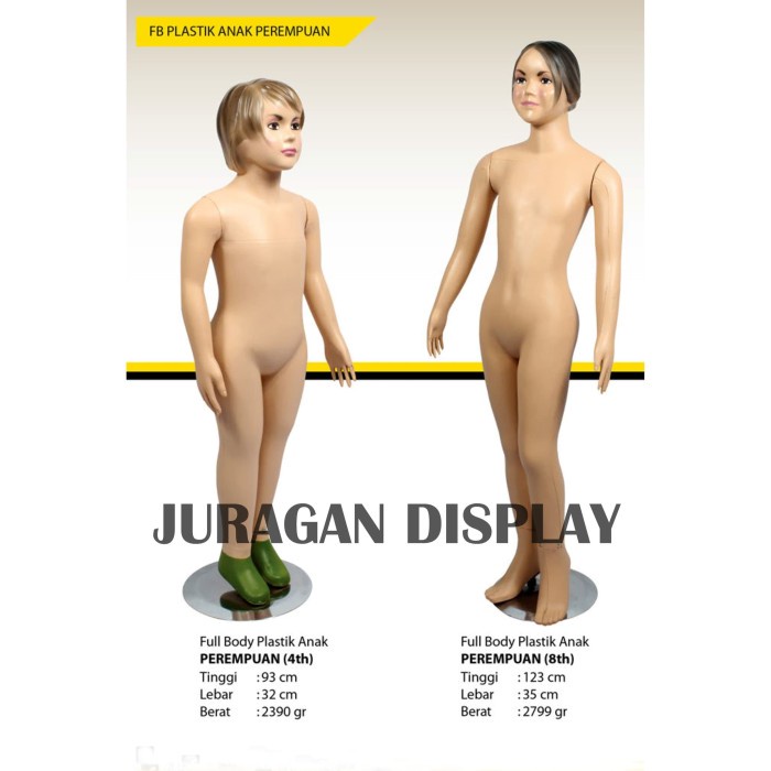 MANEKIN FULL BODY ANAK WANITA/CEWEK CREAMMAKEUPSET