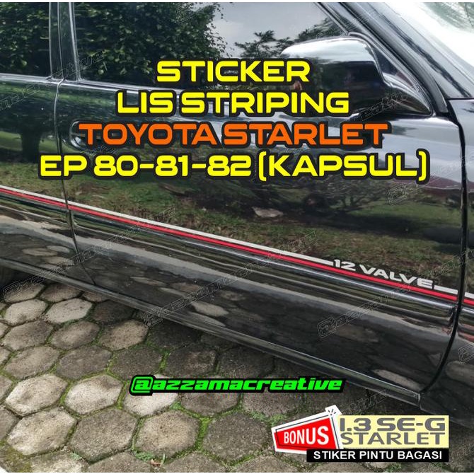 Stiker List Striping Starlet kapsul