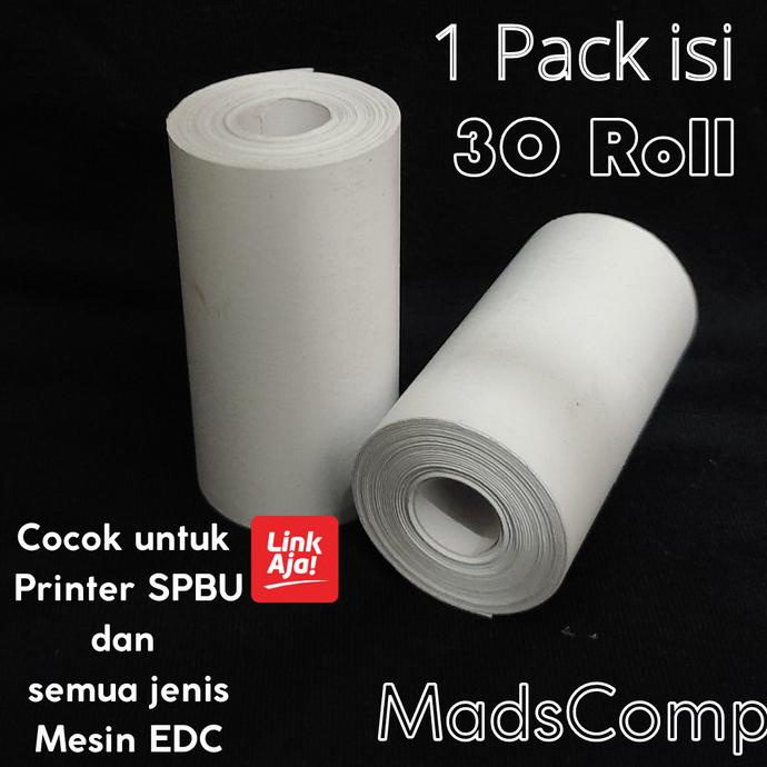 

Kertas Struk Thermal 58X30 ( Isi 30 Roll) Thermal Paper 58X30