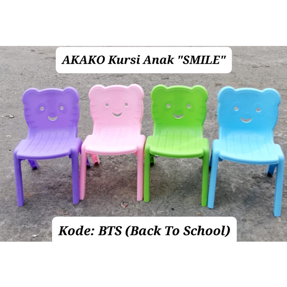 ✯Hkw KURSI PLASTIK KURSI ANAK JUMBO KURSI ANAK AKAKO BTS SMILE AKAKO SMILE q Murah ®.