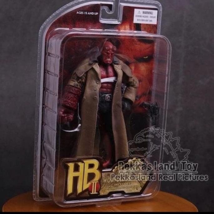 Action figure Mezco Hellboy 2 The Golden army Kemasan MOC Neca