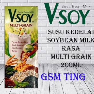 

STOK TERBARU Vsoy susu kedelai Multi Grain V-soy soya 200ml