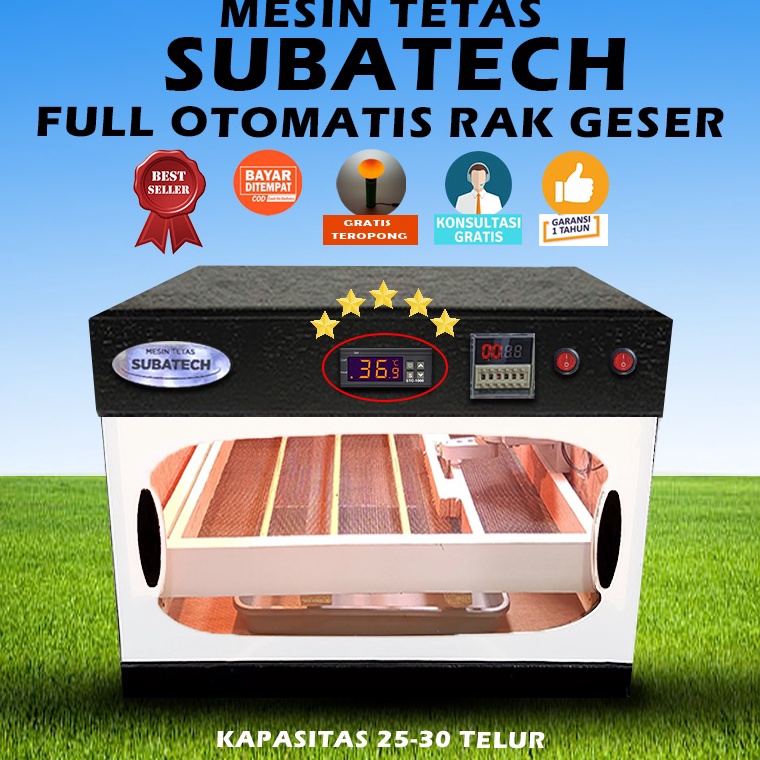 Viral.. Mesin Tetas Telur Full Otomatis Penetas SUBATECH RG25