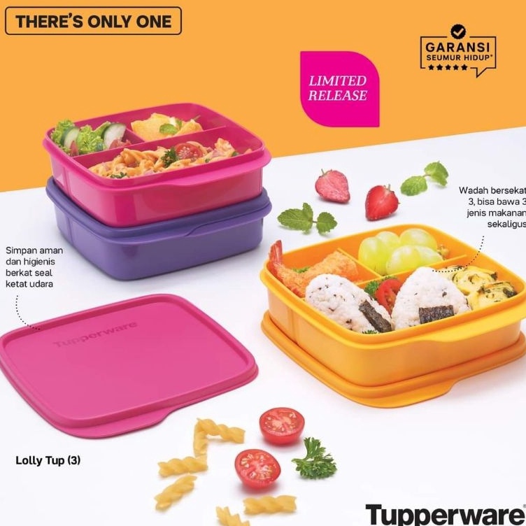 Best seller Loly tup tupperware ungu pink kuning promo 2023 i Terbaru ∞.