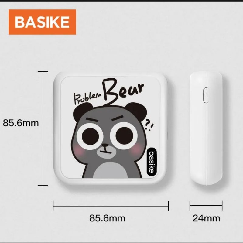 BASIKE POWERBANK cute karakter USB 10000mAh fastcharging