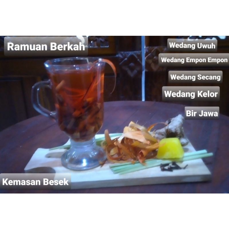 

Wedang Uwuh, Wedang Secang, Wedang Empon Empon, Wedang Kelor, Bir Jawa Kemasan Besek