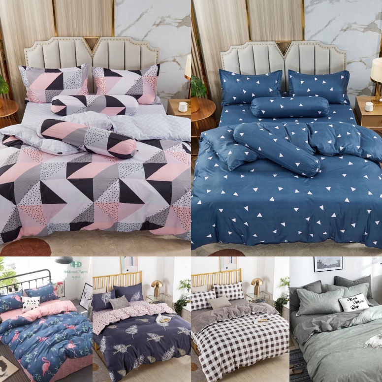 RECOMENDED. WEMARRY Sprei Katun Set Sarung Bedcover TANPA BUSA-Sarung SPREI-Sarung Bedcover 180X200/