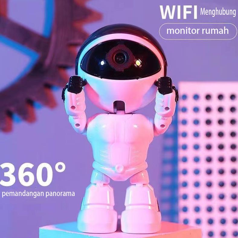 Kualitas NO 1 Kamera CCTV Kamera 360 Derajat Robot Wireless Wifi Camera Monitor Ponsel Recording Rec