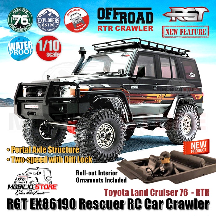 RGT EX86190 Rescuer Toyota Land Cruiser 76 RC Car 1/10 Crawler RTR