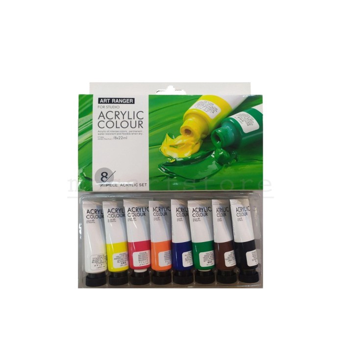 

Art Ranger Acrylic Color/Cat Acrylic 8X22Ml Basic Set