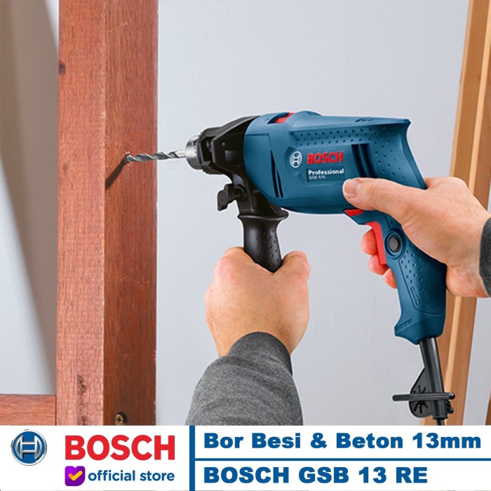 Bosch BOR BETON GSB 13 RE 13 MM IMPACT DRILL Set BOX PERKAKAS 650 WATT keren