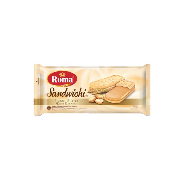Promo Harga Roma Sandwich Peanut Butter 216 gr - Shopee