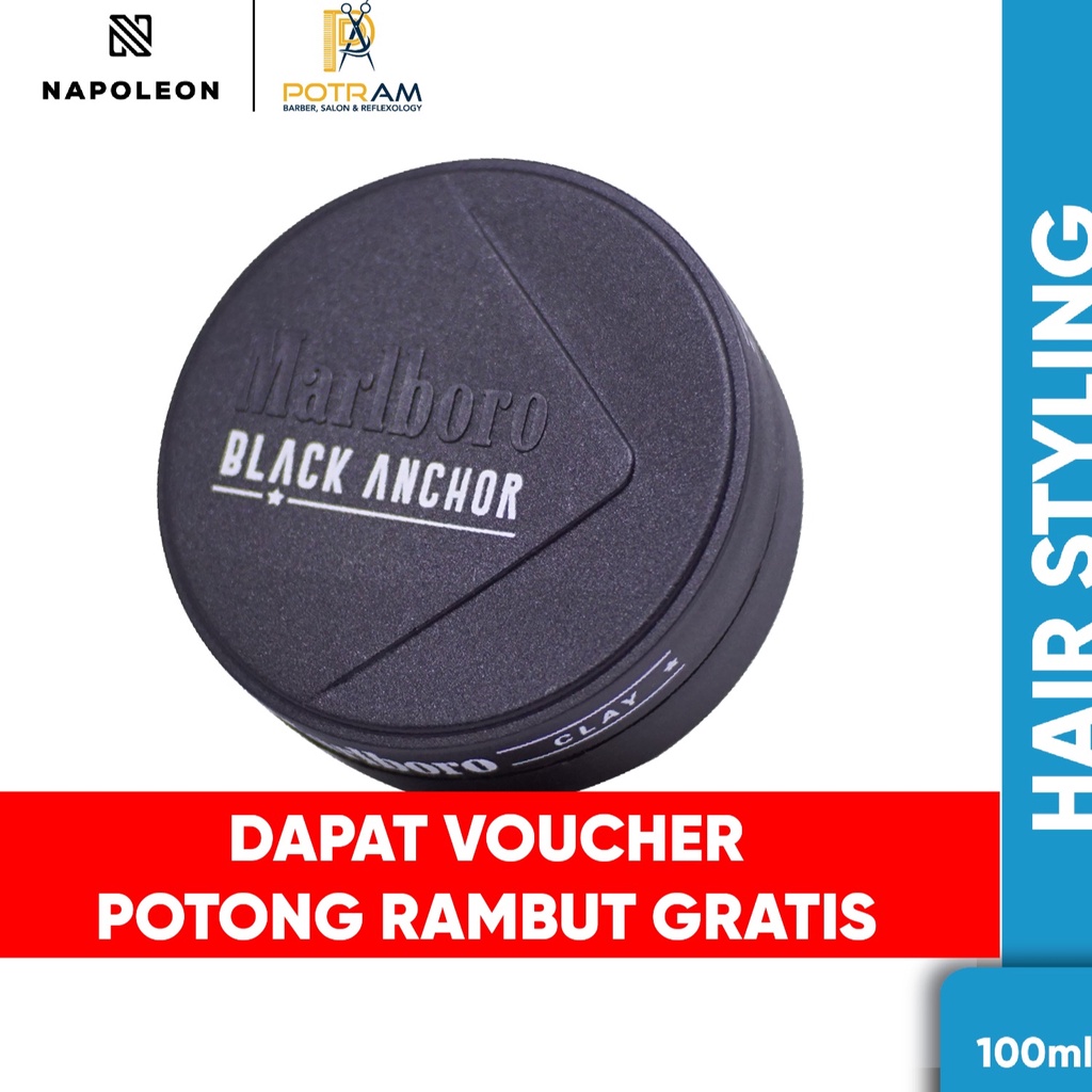 ⇋ Napoleon Pomade Clay Marlboro Black Anchor - 100 gram ⇤