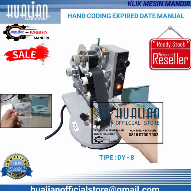 Coding Expired date Hualian DY-8 mesin cetak kadaluarsa