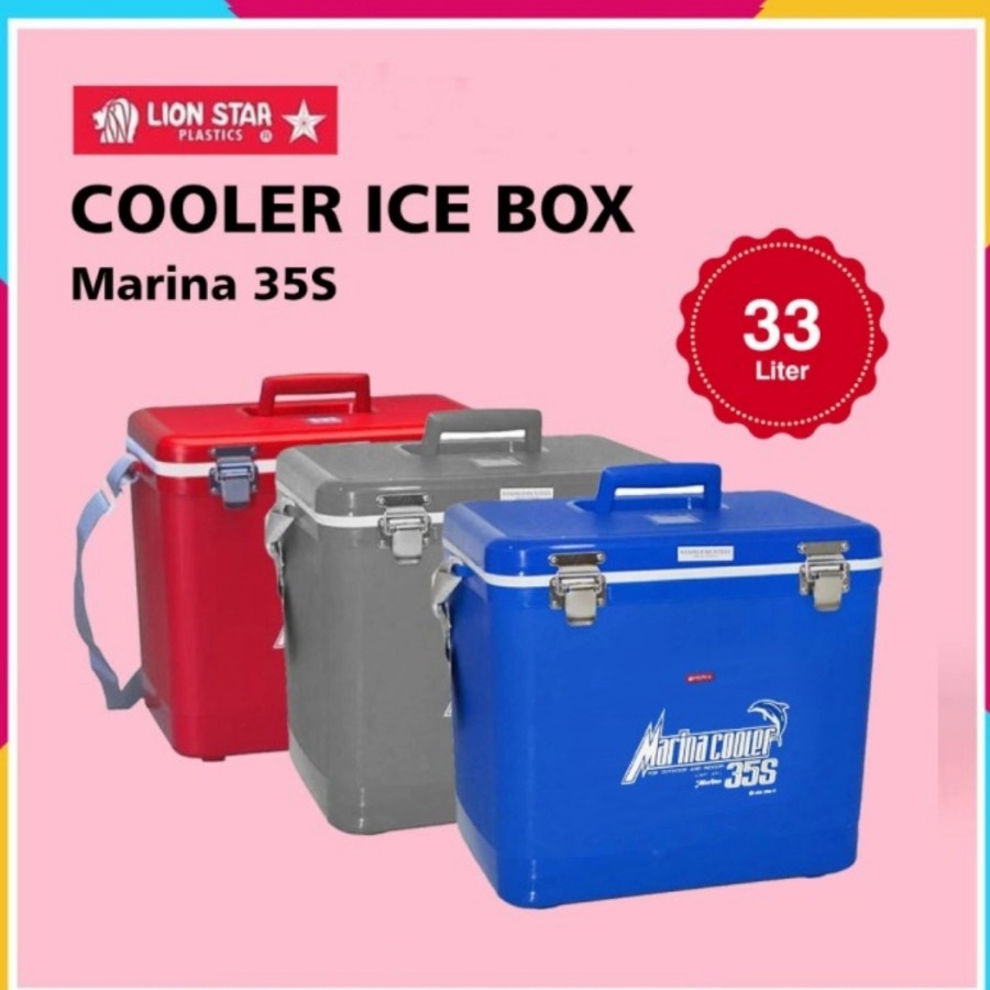 KARGO Marina Cooler Box ice 35s Cool Box Es Batu Lion Star Kotak Es Pendingin Minuman Makanan