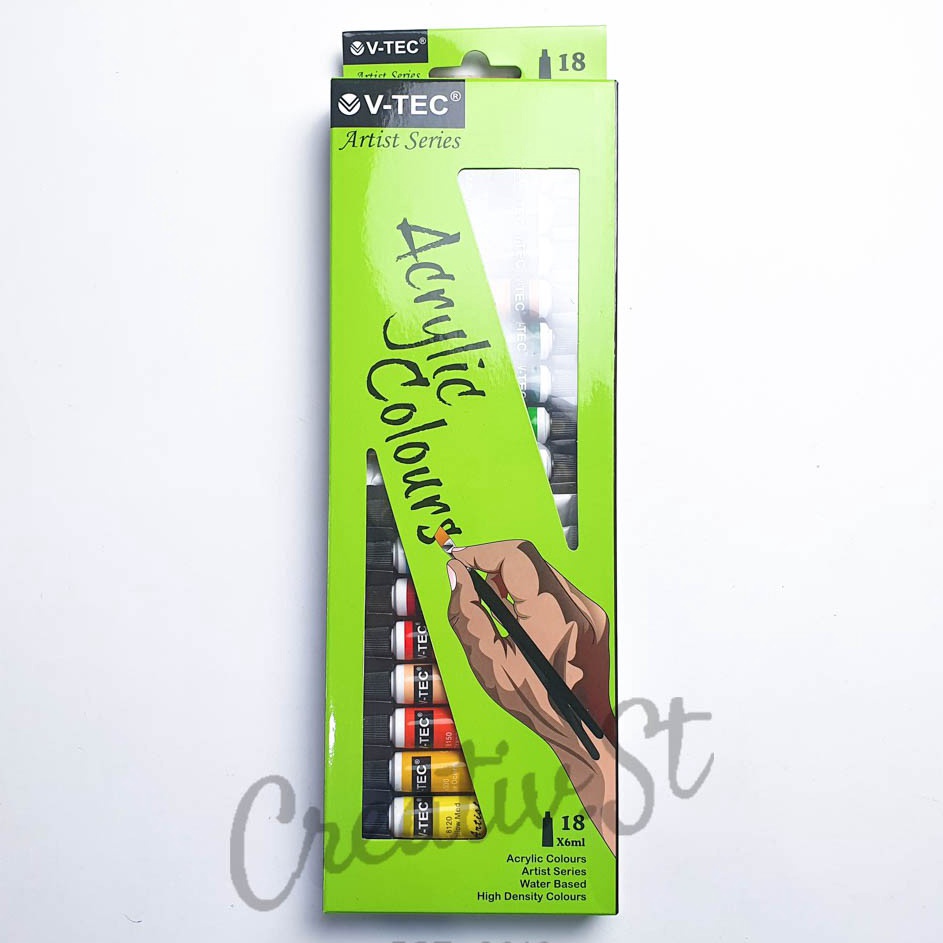 

➧Best➮ Acrylic V-tec 18 Warna Cat Akrilik Vtec Set Paint Q81 ➧