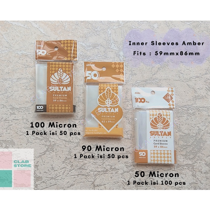 ♥Pbv Sultan Sleeve Amber 1 pack Kpop Photocard Sleeve Inner Sleeve TCG MTG Board Game r Kemasan Baru