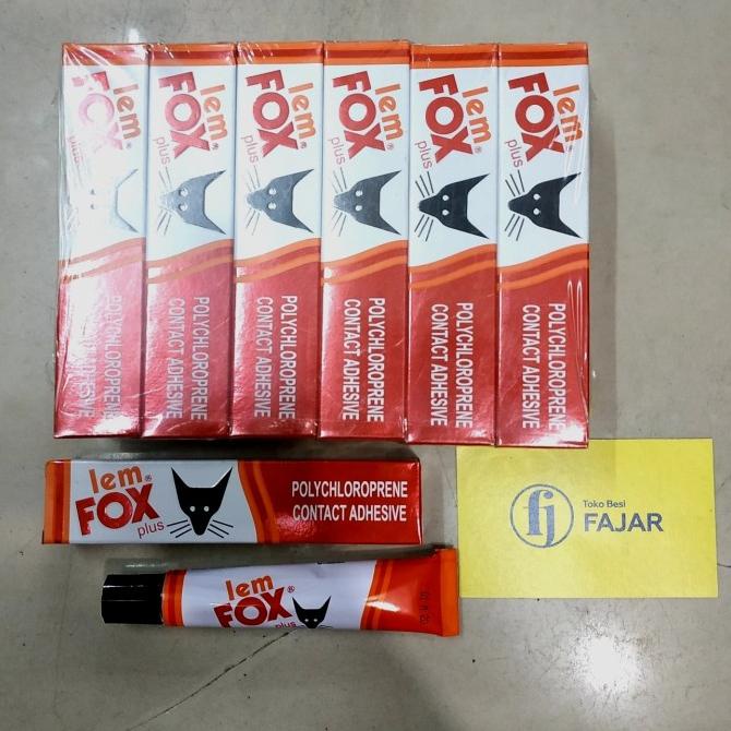 

#####] lem FOX plus 20 gr karet kulit plastik kayu / lem kambing