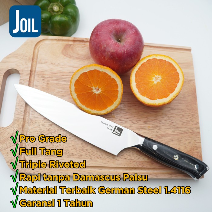 Pisau Dapur Super Tajam Chef Knife Stainless Steel Baja - Joil