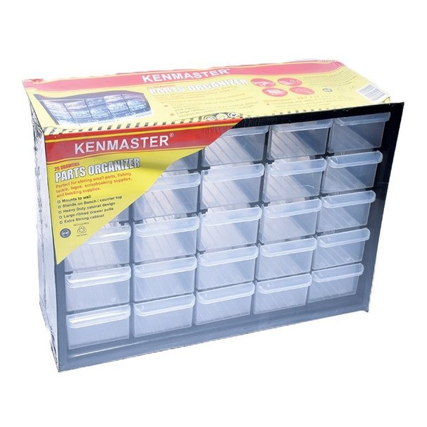 RAK SUSUN DRAWERS 25 KOMPONEN KENMASTER MINI BOX ORGANIZER