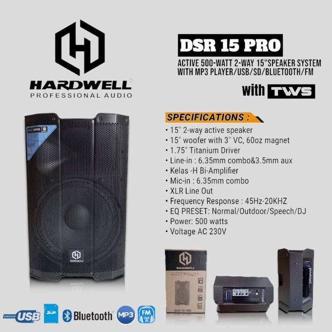 }}}}}}] Speaker Aktif "HARDWELL" DSR 15 PRO