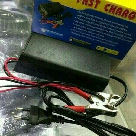 Charger Aki Mobil /Motor 12V 10A, Smart Fast Charger Aki