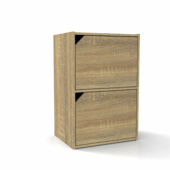 Rak Lemari Serbaguna / Rak Buku Pintu Minimalis / Rak Buku Susun 2