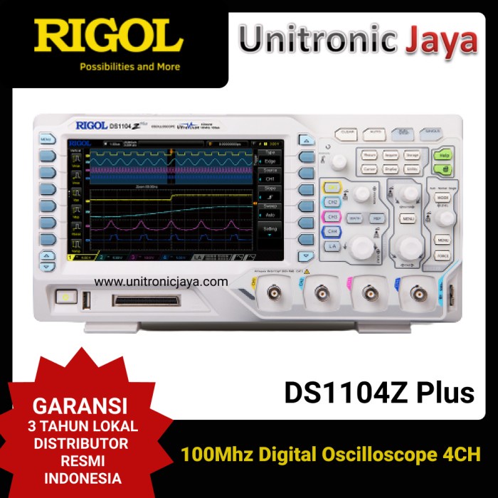 Terlaris Rigol Ds1104Z 100Mhz Digital Oscilloscope 4Ch